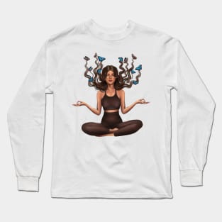 The girl is meditating Long Sleeve T-Shirt